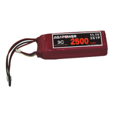 Аккумулятор AGA POWER Li-Po 2500mAh 11.1V 3S 3C 27x30x96мм для передатчиков